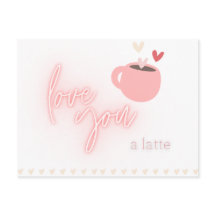 Latte Love Postcard