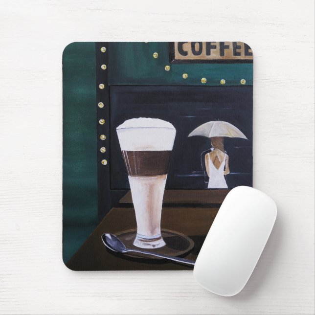 Latte Macchiato Painting by Alfred Fox Mouse Pad (With Mouse)