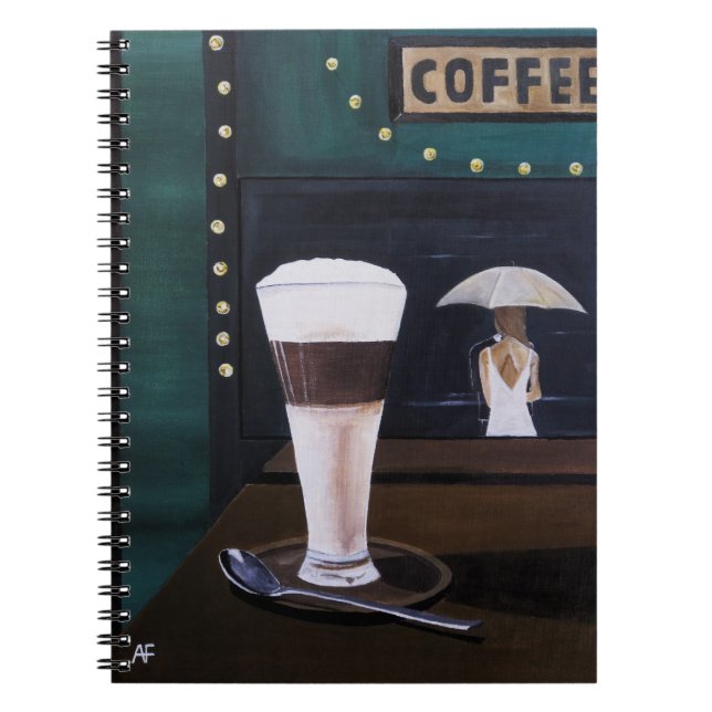 Latte Macchiato Painting by Alfred Fox Notebook (Front)