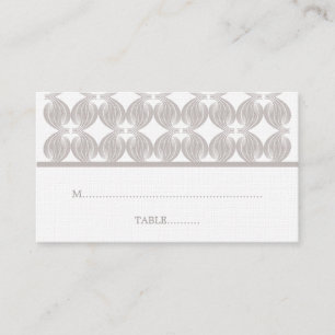 Latte Modern Deco Place Card