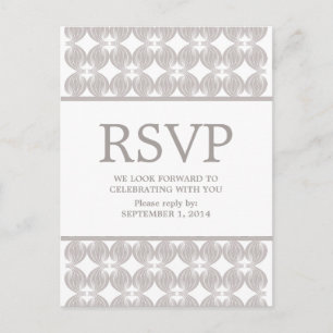 Latte Modern Deco RSVP Postcard