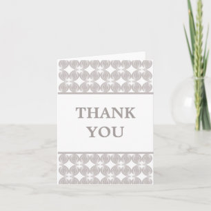 Latte Modern Deco Thank You Card