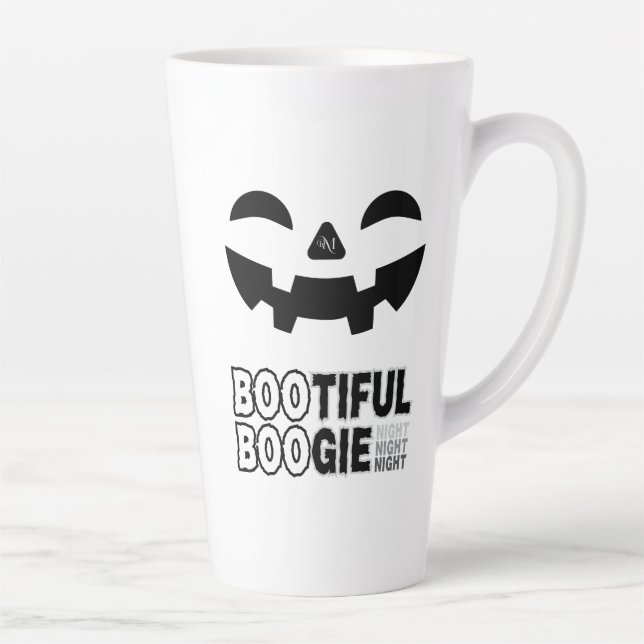 Latte Mug 17oz : HALLOWEEN Face (Right)