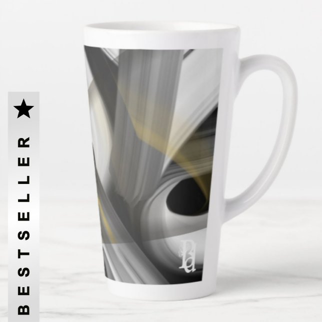 Latte Mug Abstract Trend Interior Decor Black  (Creator Uploaded)