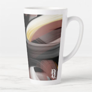 Latte Mug Abstract Trend Interior Decor Black