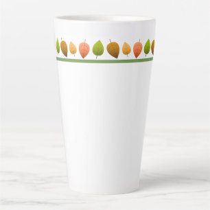 Latte Mug-Autumn Leaves Latte Mug