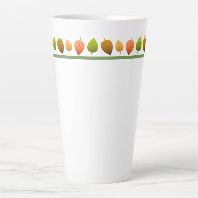 Latte Mug-Autumn Leaves Mug (Front)
