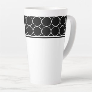 Latte Mug-Black & White Dots Mug