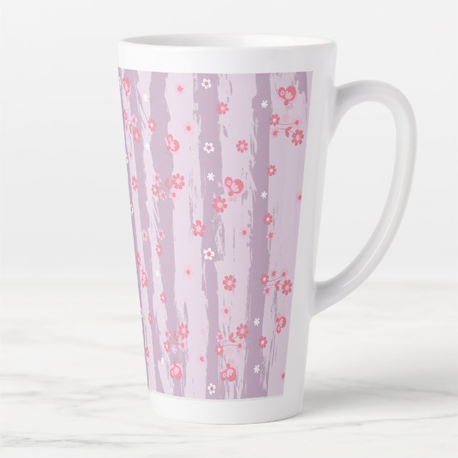 Latte Mug – Butterfly Garden (Right)