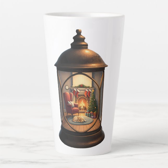 Latte Mug-Christmas Lantern Mug (Front)