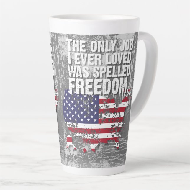 Latte Mug – Freedom Job (Right Angle)