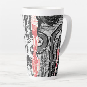 Latte Mug – Friction Lands Abstract Design