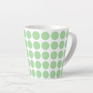 Latte Mug-Green Polka Dots Mug
