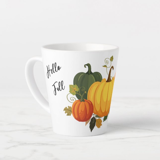 Latte Mug-Pumpkins Latte Mug (Left Angle)