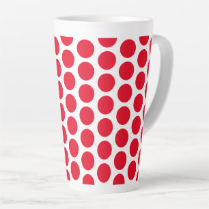 Latte Mug-Red Polka Dots Mug