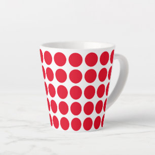 Latte Mug-Red Polka Dots Mug