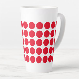 Latte Mug-Red Polka Dots Mug
