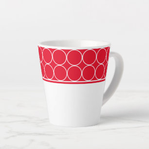 Latte Mug-Red & White Dots Mug