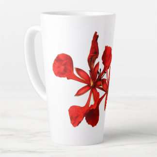 Latte Mug Royal Poinciana Flower