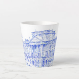 Latte Mug (S) - 'The Grounds at Pemberley' (Blue)