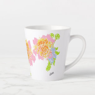 Latte Mug : Spring Flowers