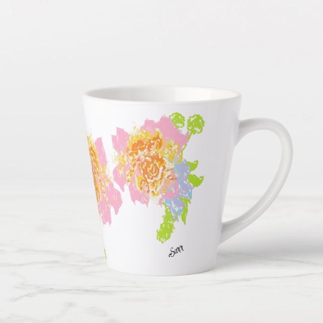 Latte Mug : Spring Flowers (Right)