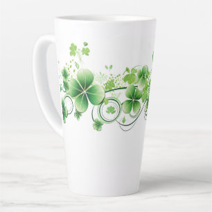 Latte Mug-St. Patricks Clovers Mug