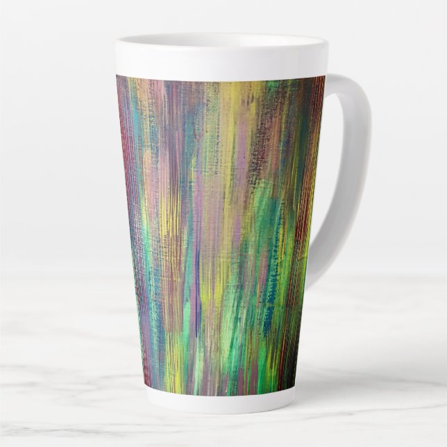 Latte Mug "Stripe Design" (Right Angle)