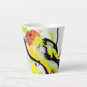 Latte  Mug  :  Tanagers Bird Of Oregon