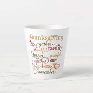 Latte Mug-Thanksgiving Mug