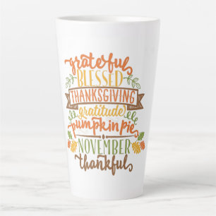 Latte Mug-Thanksgiving Mug