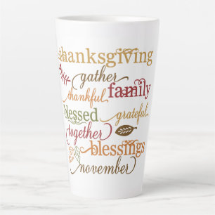 Latte Mug-Thanksgiving Mug