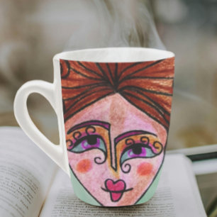Latte Mug (Whimsical Woman - 01)
