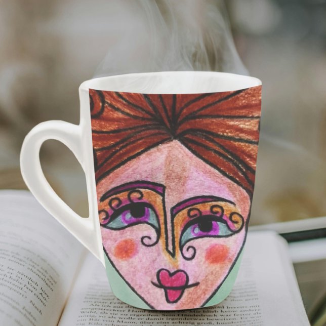 Latte Mug (Whimsical Woman - 01) (Creator Uploaded)