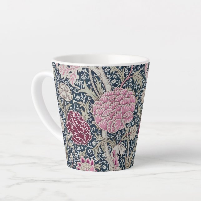 LATTE MUG : WILLIAM MORRIS : CRAY DESIGN (Left Angle)
