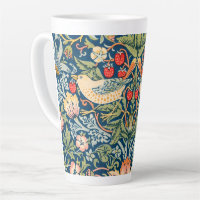 LATTE MUG : WILLIAM MORRIS : STRAWBERRY THIEVES