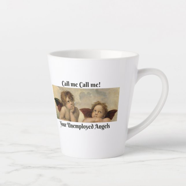 Latte Mug with Angels Guardians (Right)