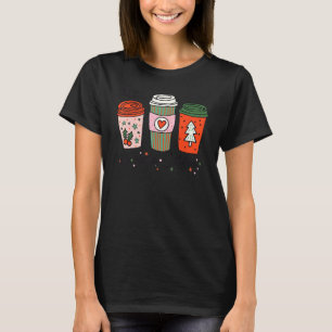 Latte Sweets Drinks Cup Coffee Winter Christmas Pa T-Shirt