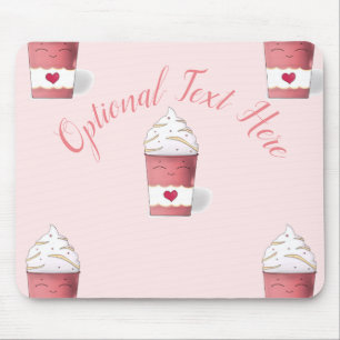 Latte & Whipped Cream (Pink)  Mouse Pad
