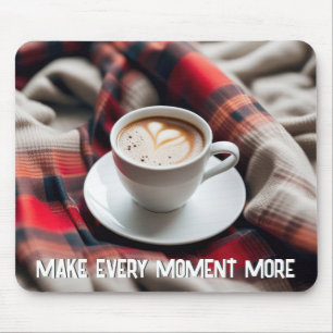 Latte With Heart On a Blanket Mouse Pad