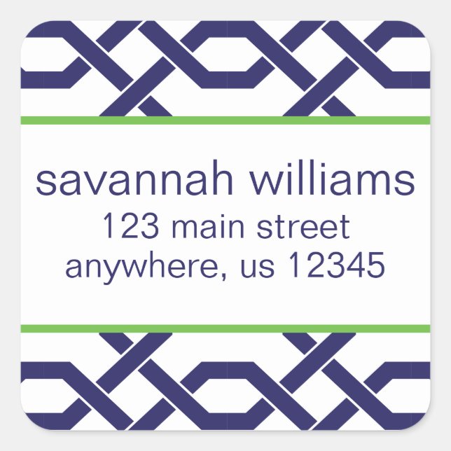 Lattice and Grosgrain Return Address Labels (Front)