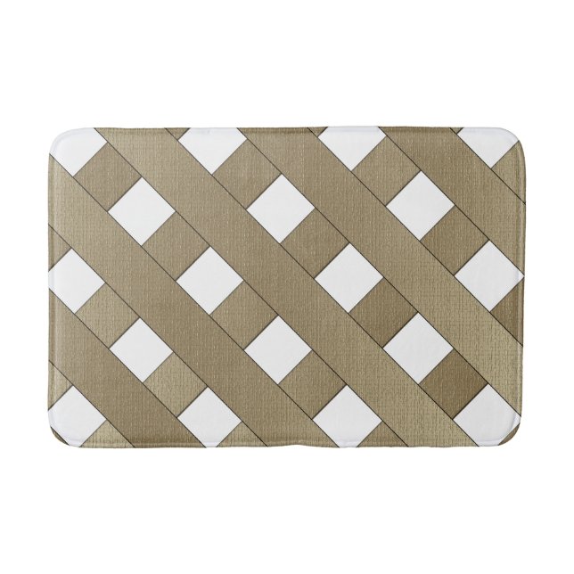 Lattice Fence by Shirley Taylor Bath Mat (Front)