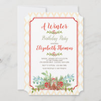 Lattice Frame Floral Invitation