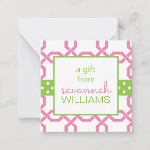 Lattice & Grosgrain  Gift Enclosure Cards