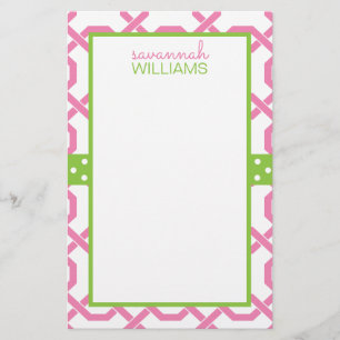 Lattice & Grosgrain Personalised Stationery