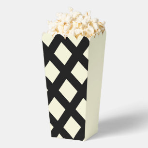 Lattice Popcorn Box (Cream & Black)