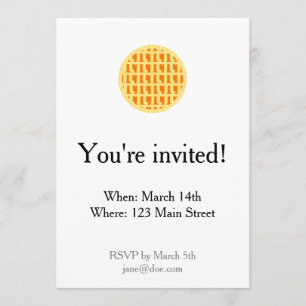 Lattice Pumpkin Pie - Pi Day Invitation