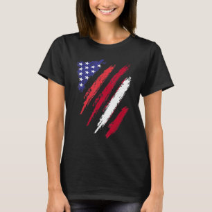 Latvia American Grown Flag USA Patriot Heritage Mo T-Shirt