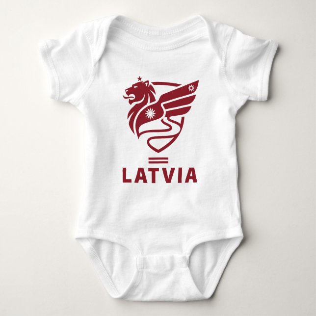 Latvia Baltic State Northern Europe Baby Bodysuit (Front)