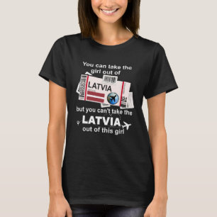 Latvia Boarding Pass Latvia Girl Latvia T-Shirt